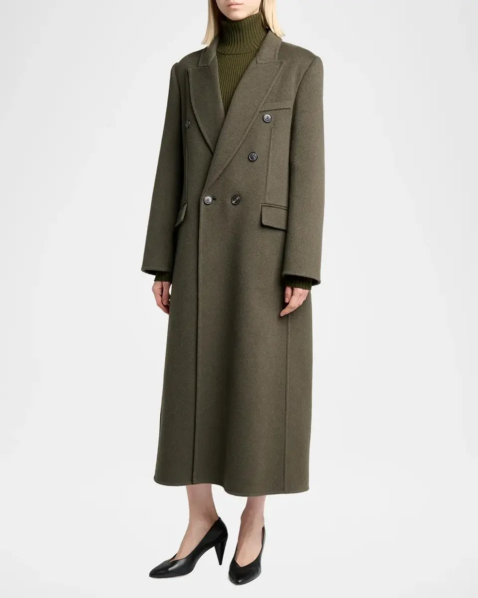 Victoria Beckham Catriona Wool-Blend Double-Breasted Coat | Thumbnail 4 Victoria Beckham Catriona Wool-Blend Double-Breasted Coat | Thumbnail 4