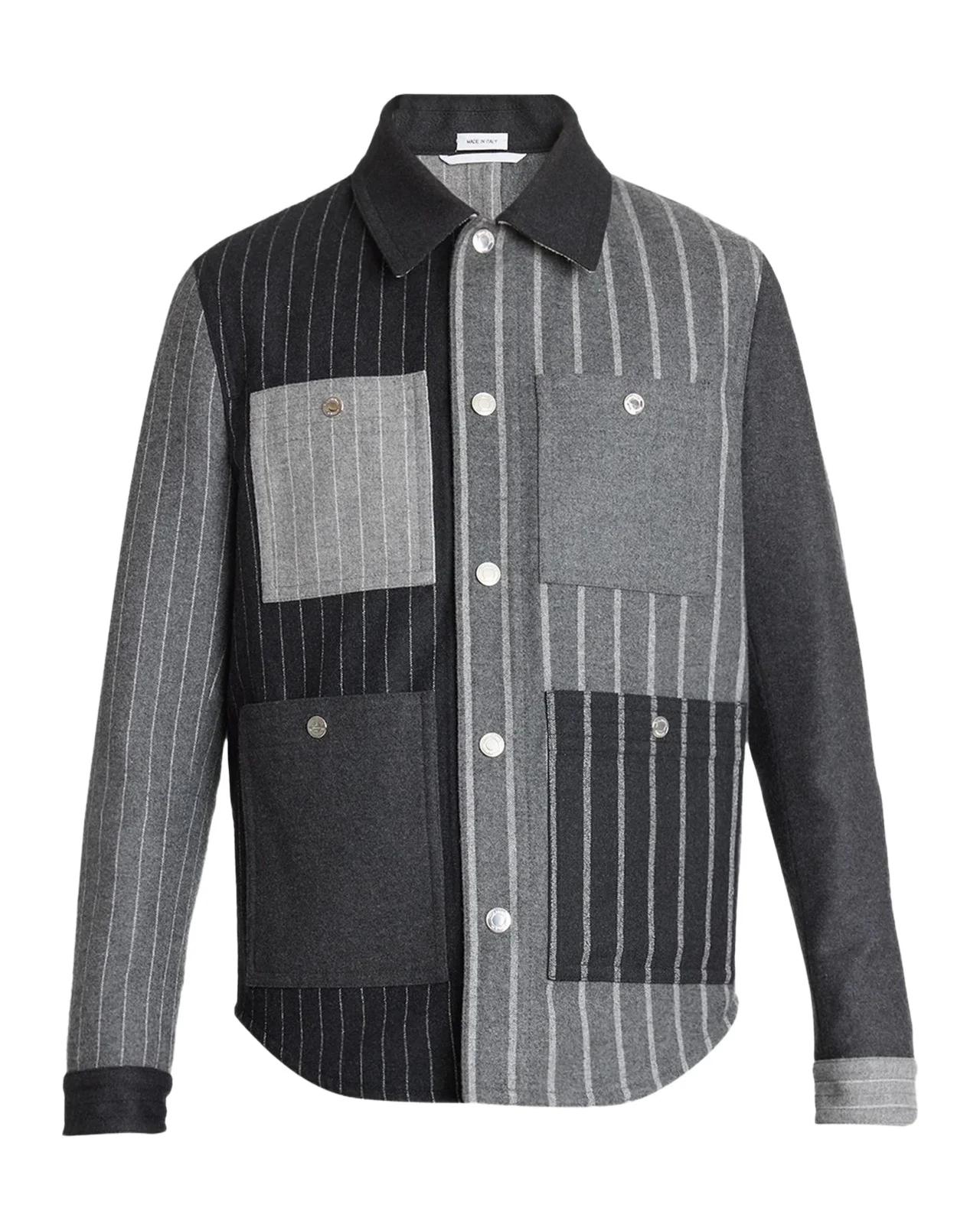 Thom Browne Men's Funmix Utility Patch-Pocket Shirt Jacket