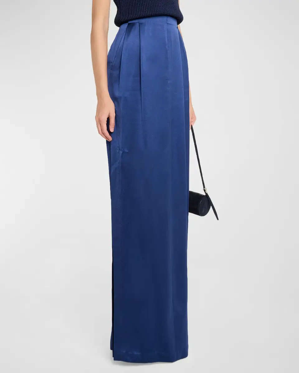 PRABAL GURUNG Silk Pleated Column Maxi Skirt | Thumbnail 4 PRABAL GURUNG Silk Pleated Column Maxi Skirt | Thumbnail 4