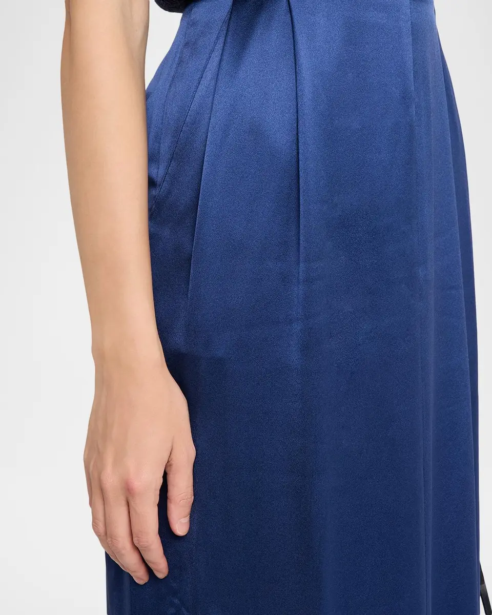 PRABAL GURUNG Silk Pleated Column Maxi Skirt | Thumbnail 5 PRABAL GURUNG Silk Pleated Column Maxi Skirt | Thumbnail 5