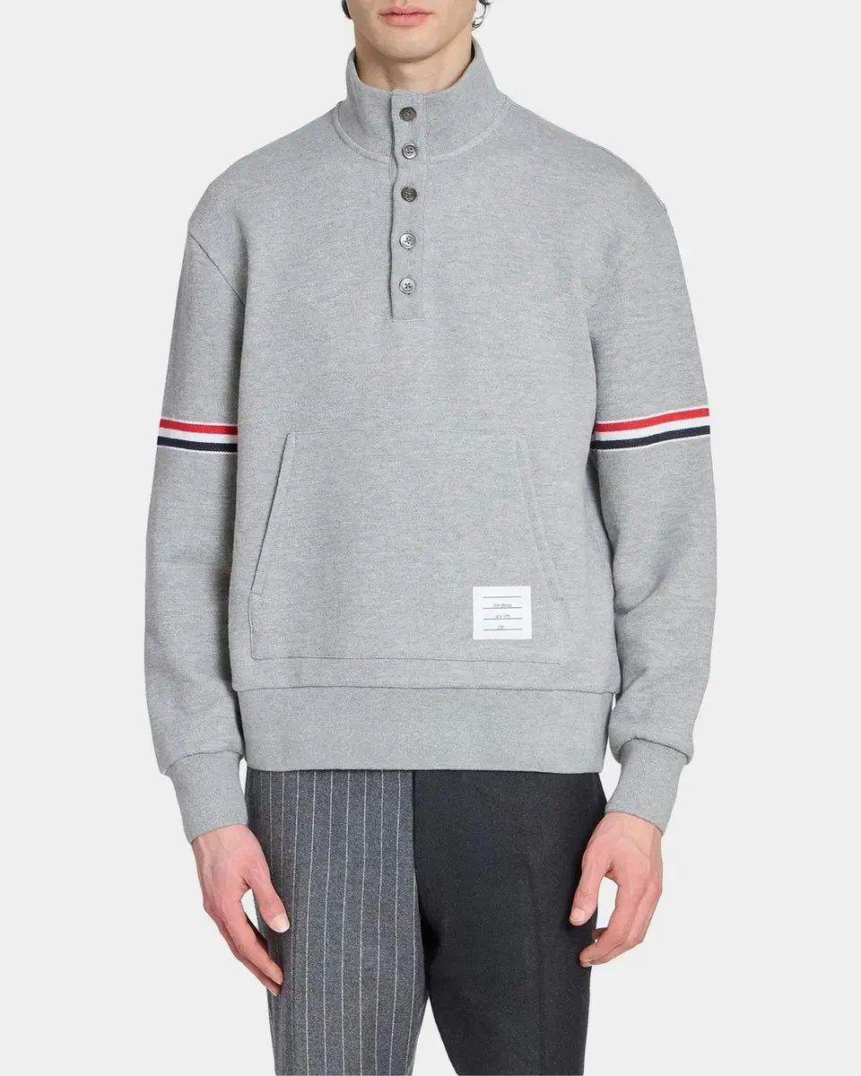 Thom Browne RWB Engineered Stripe Loopback Sweatshirt | Thumbnail 4