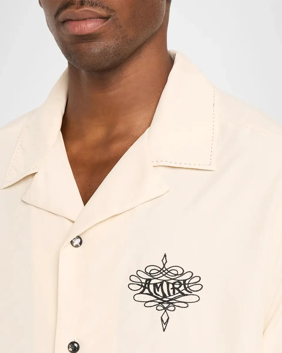 AMIRI Men's Lasso Logo-Embroidered Camp Shirt | Thumbnail 5 AMIRI Men's Lasso Logo-Embroidered Camp Shirt | Thumbnail 5