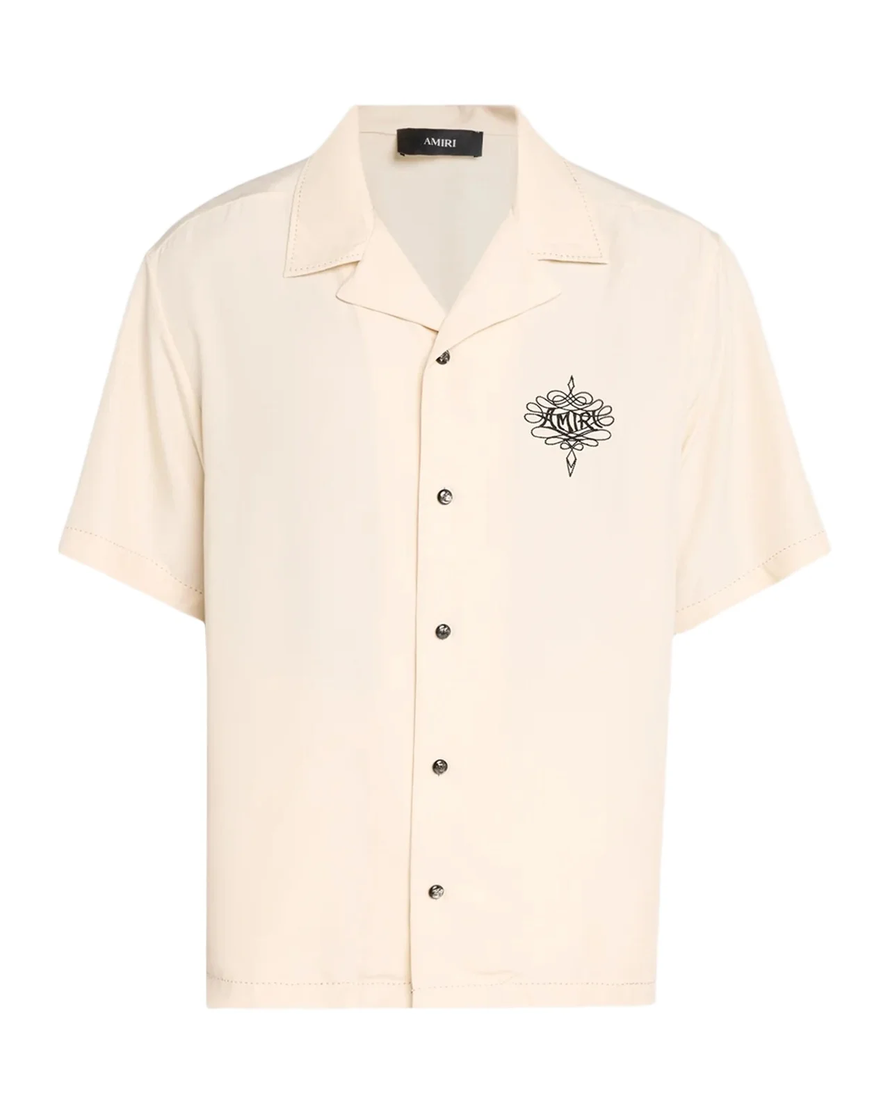 AMIRI Men's Lasso Logo-Embroidered Camp Shirt