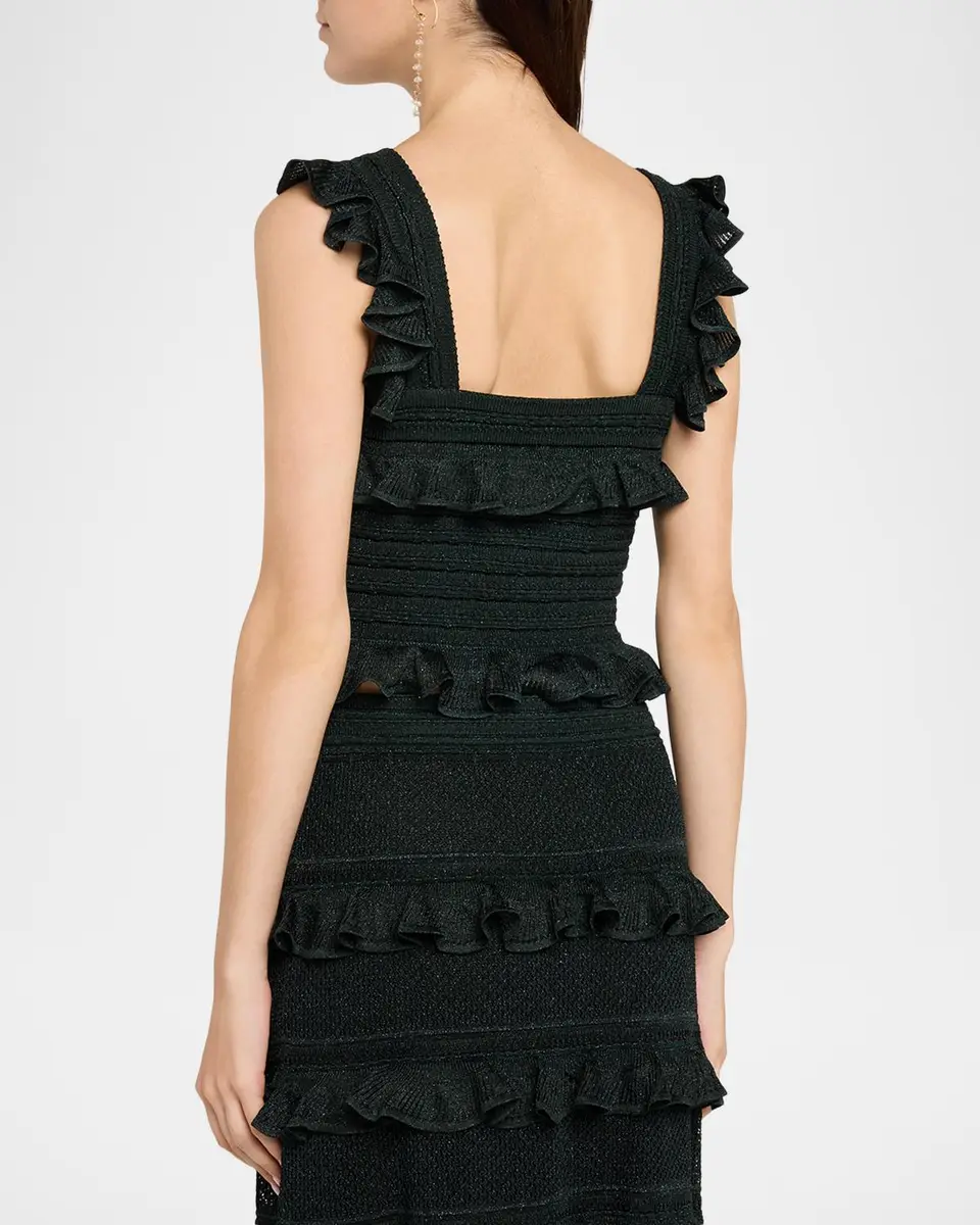 Zimmermann Valiant Frill Knit Crop Cami | Thumbnail 3 Zimmermann Valiant Frill Knit Crop Cami | Thumbnail 3