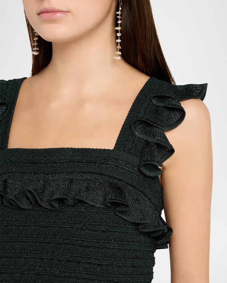 Zimmermann Valiant Frill Knit Crop Cami | Thumbnail 5 Zimmermann Valiant Frill Knit Crop Cami | Thumbnail 5