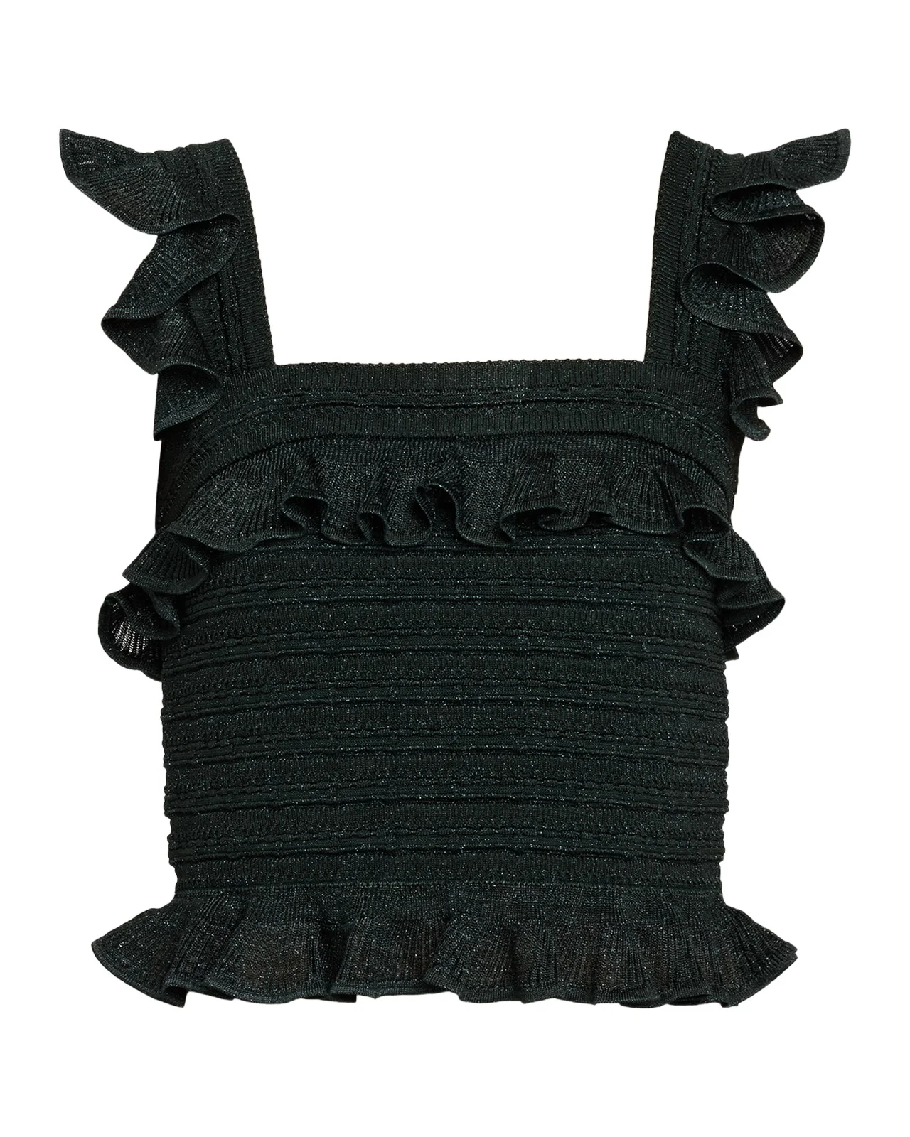 Zimmermann Valiant Frill Knit Crop Cami