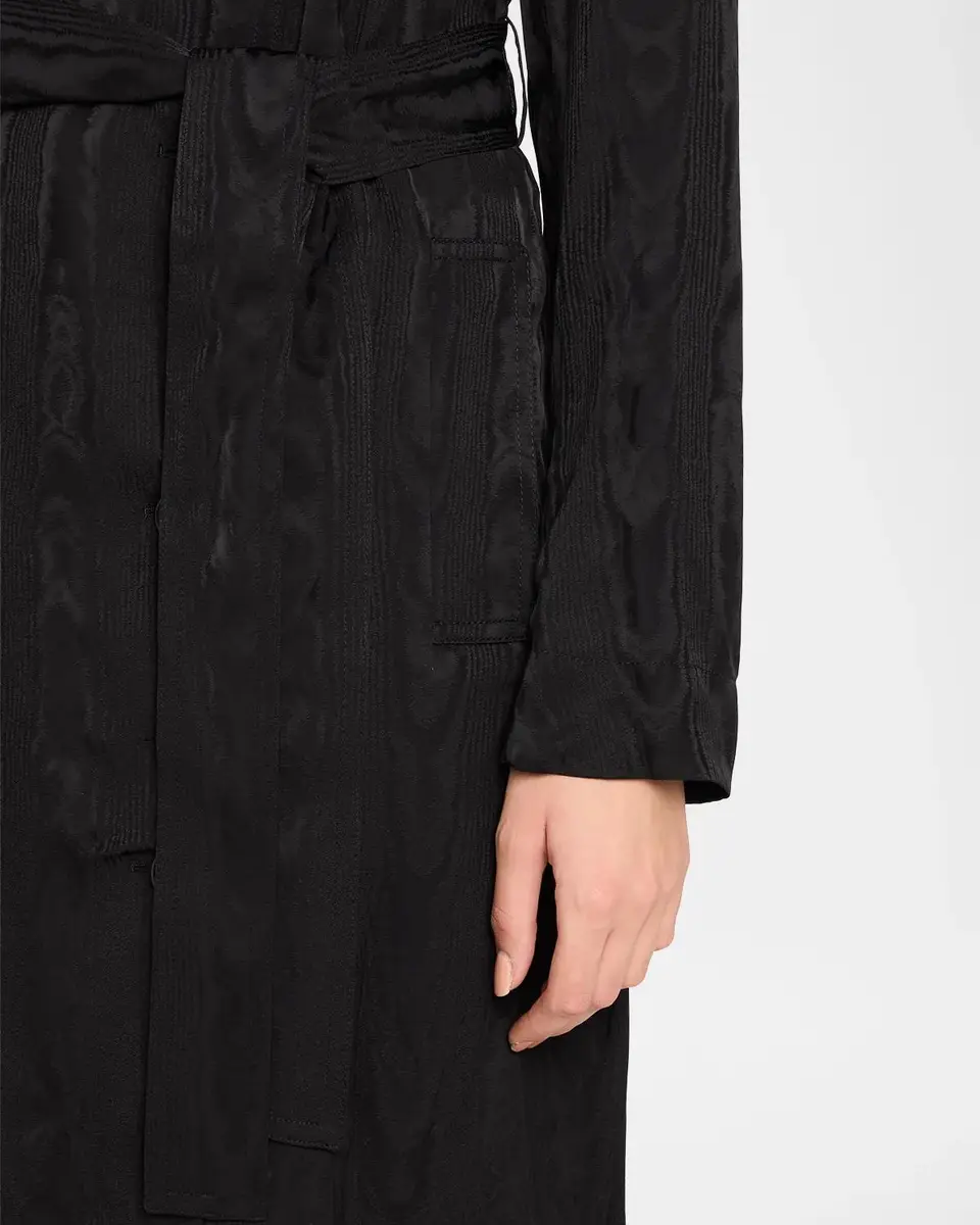 Dries Van Noten Rolana Double-Breasted Moire Satin Belted Trench Coat | Thumbnail 5 Dries Van Noten Rolana Double-Breasted Moire Satin Belted Trench Coat | Thumbnail 5