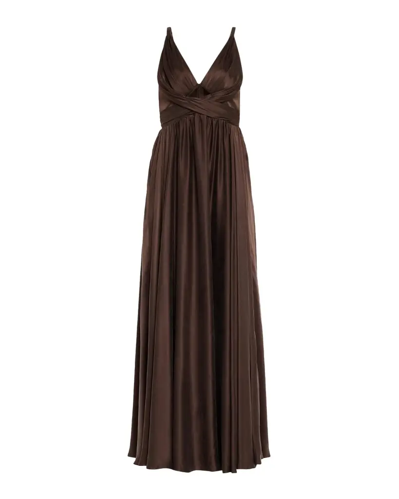 Draped Silk Maxi Dress Draped Silk Maxi Dress