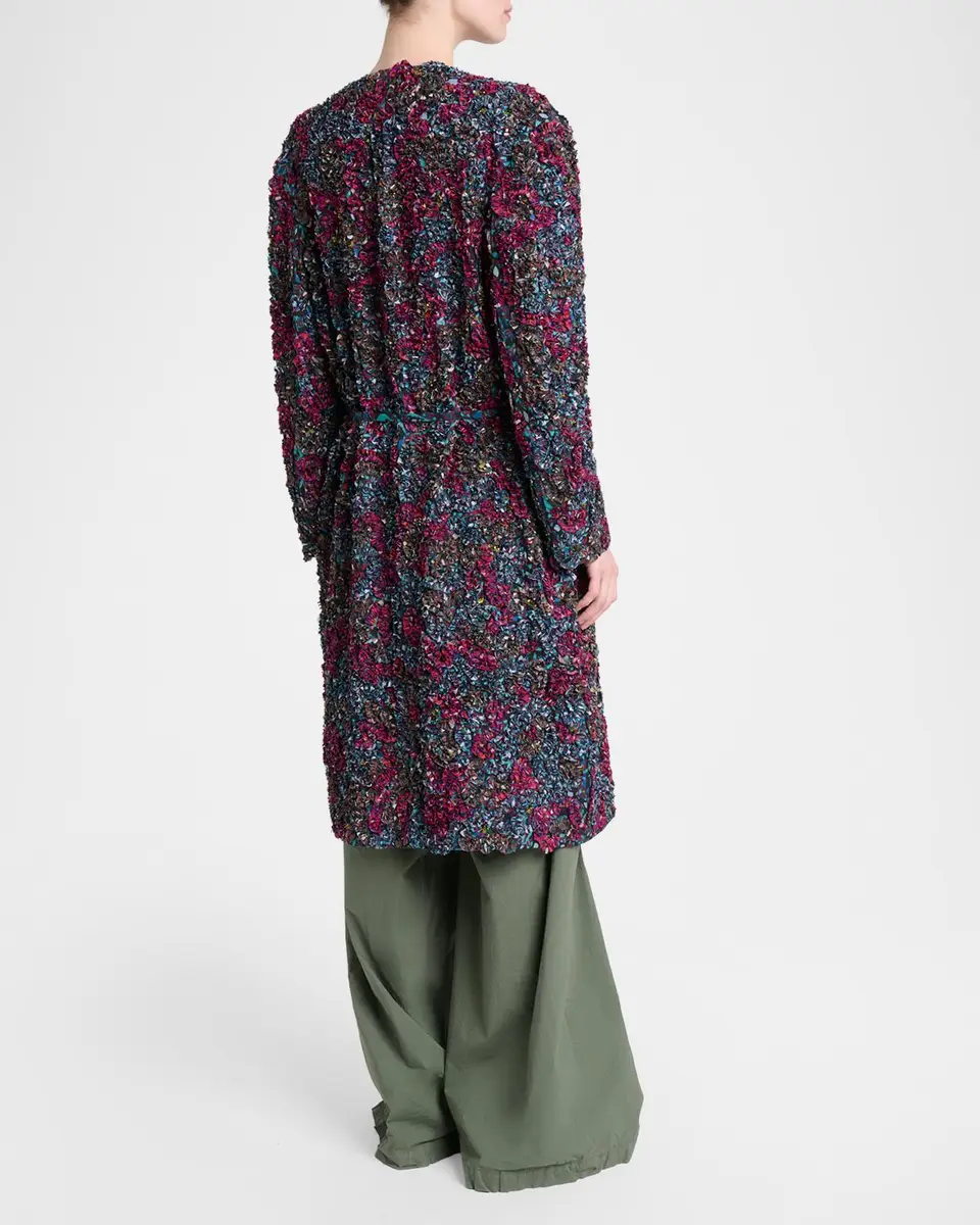 Dries Van Noten Rivkam Embroidered Single-Breasted Long Coat | Thumbnail 3