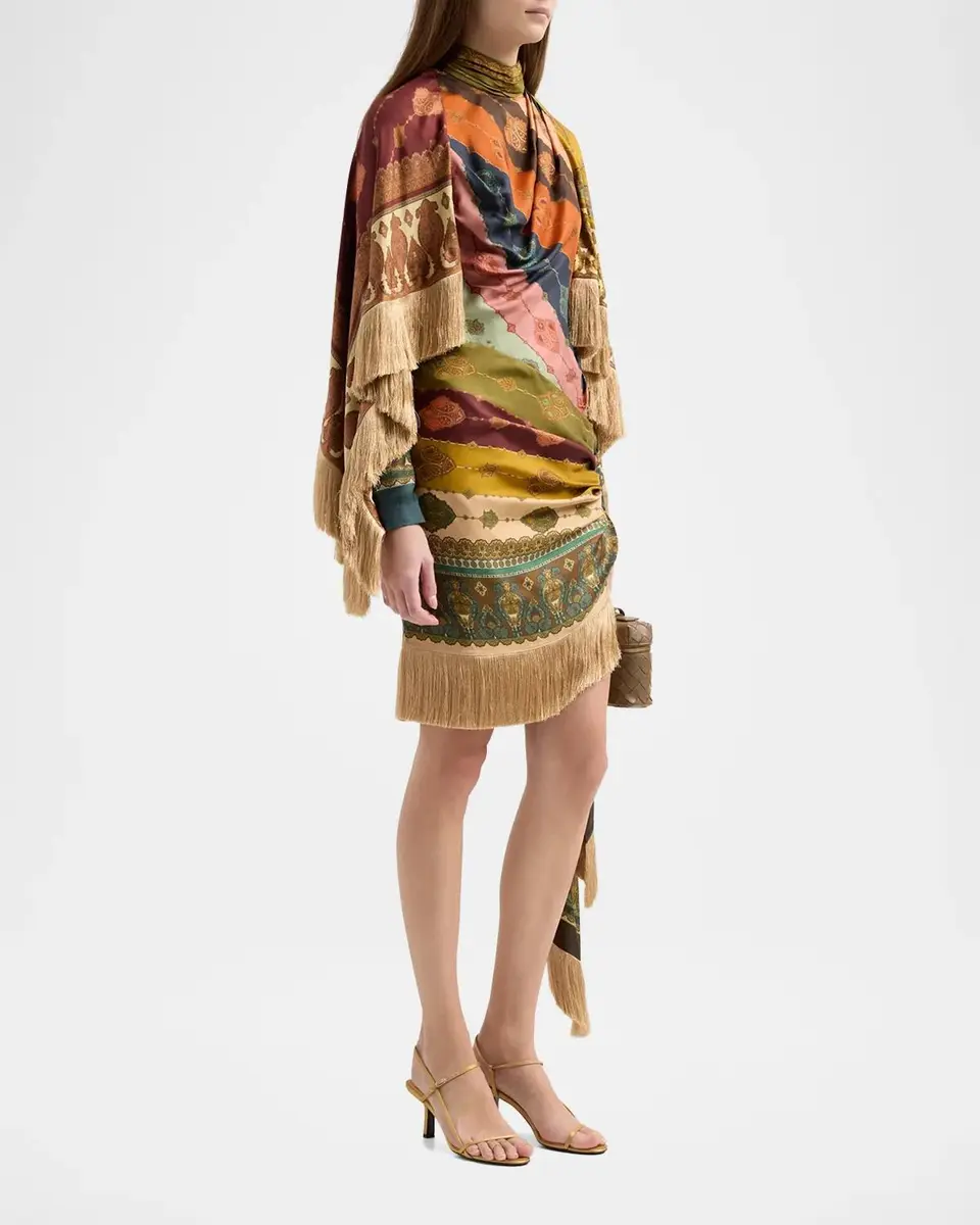 Zimmermann Valiant Silk Fringed Mini Dress | Thumbnail 4