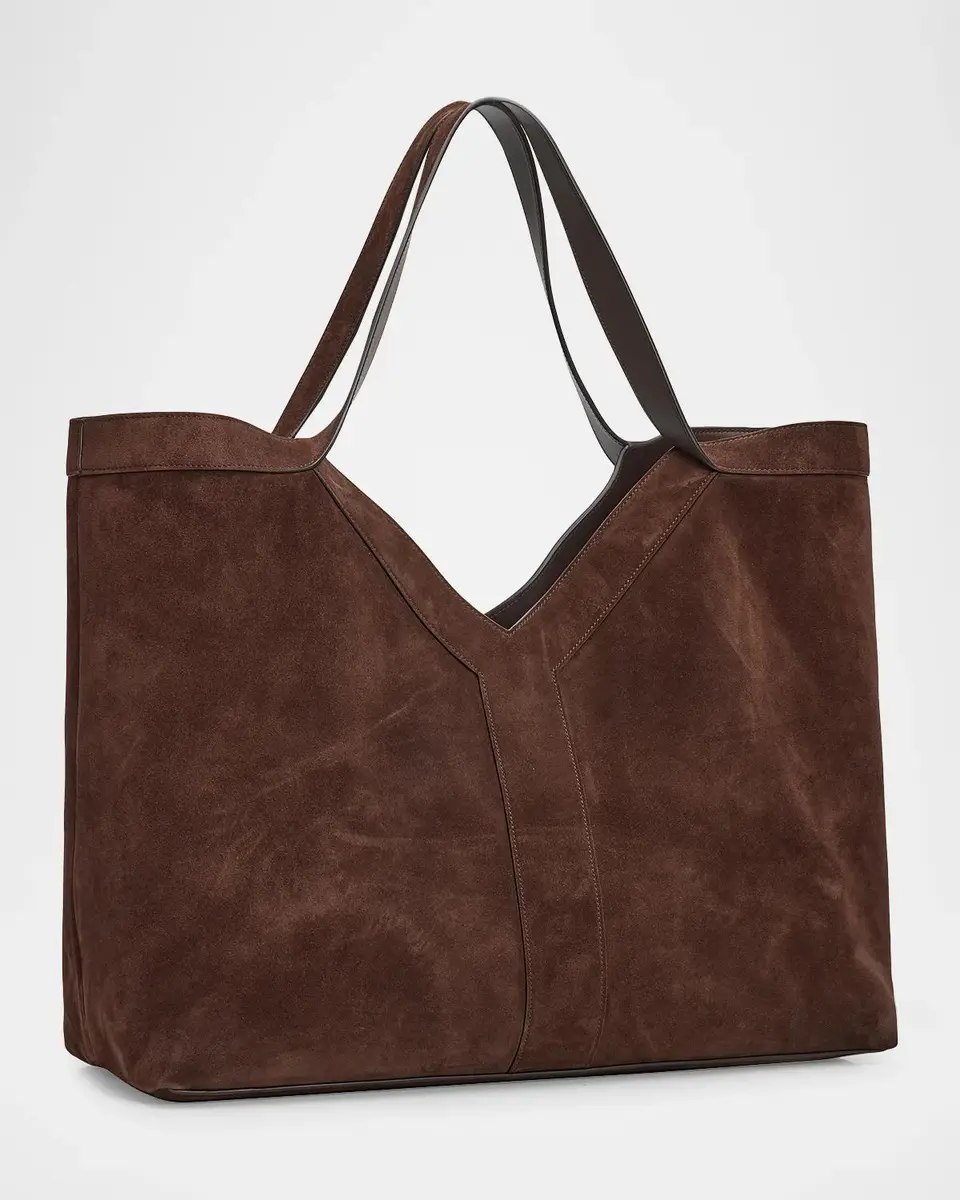 Saint Laurent Men's Large Suede Y-Tote Bag | Thumbnail 2 Saint Laurent Men's Large Suede Y-Tote Bag | Thumbnail 2