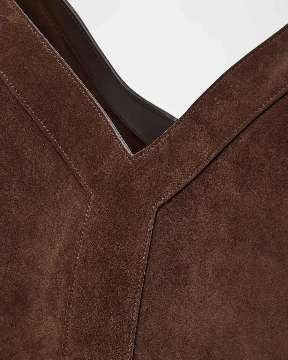 Saint Laurent Men's Large Suede Y-Tote Bag | Thumbnail 4 Saint Laurent Men's Large Suede Y-Tote Bag | Thumbnail 4