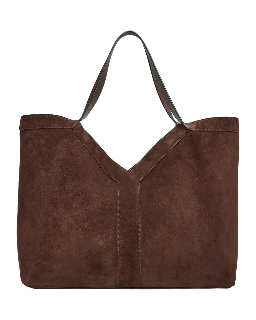 Saint Laurent Men's Large Suede Y-Tote Bag