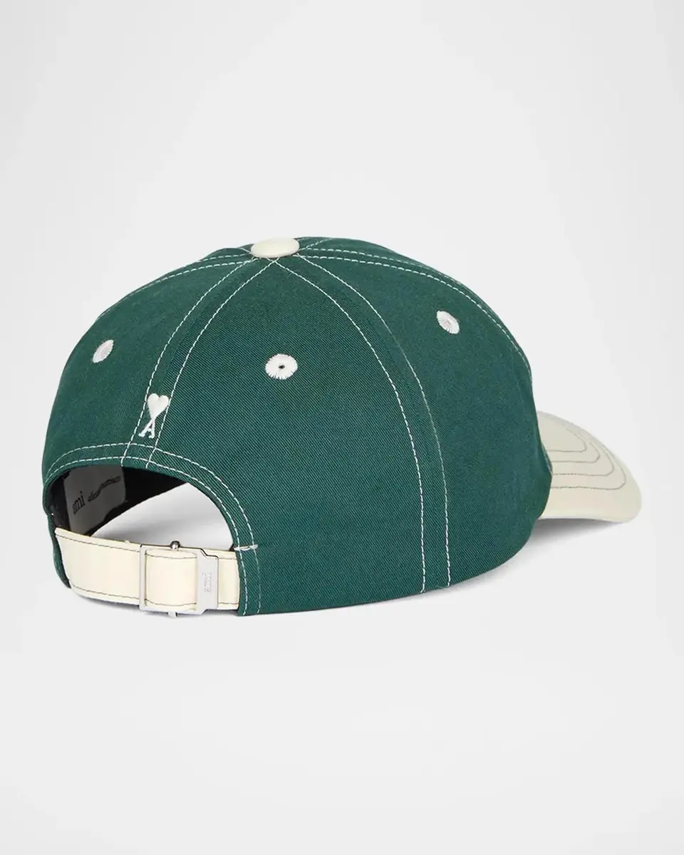 AMI PARIS Men's Embroidered Logo Bicolor Baseball Cap | Thumbnail 2 AMI PARIS Men's Embroidered Logo Bicolor Baseball Cap | Thumbnail 2