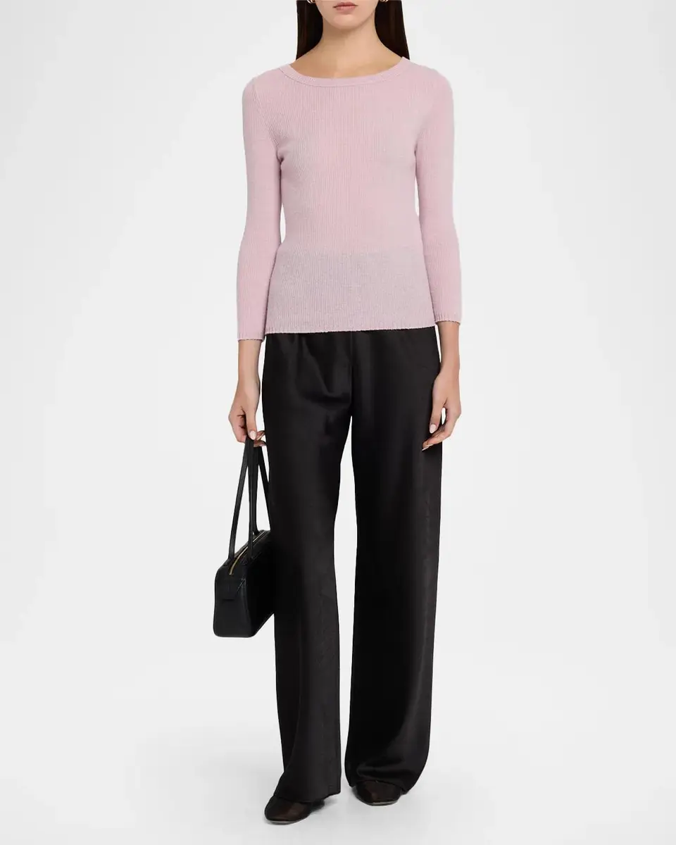 Vince Boat-Neck Cashmere-Silk Top | Thumbnail 2 Vince Boat-Neck Cashmere-Silk Top | Thumbnail 2
