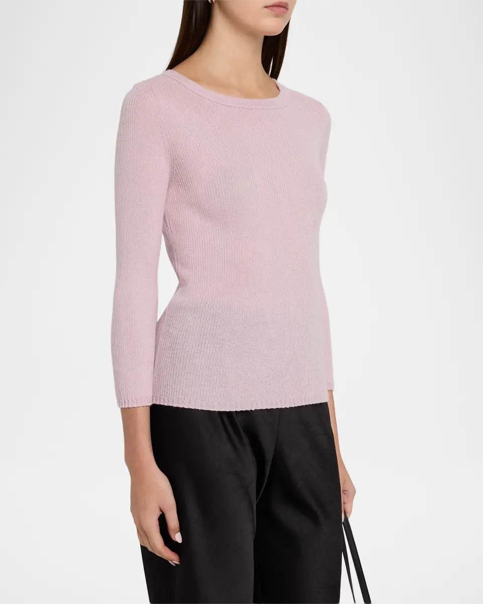 Vince Boat-Neck Cashmere-Silk Top | Thumbnail 4 Vince Boat-Neck Cashmere-Silk Top | Thumbnail 4