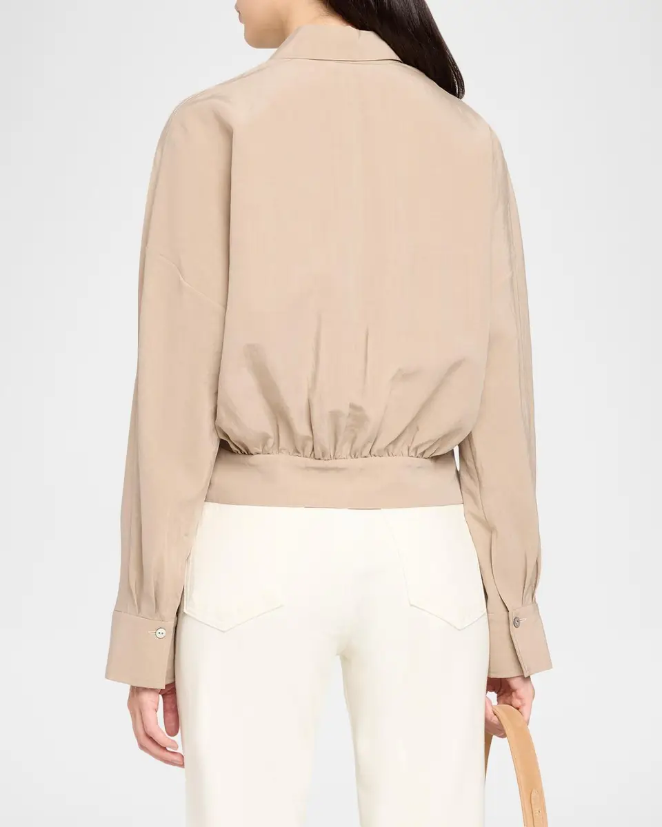 Vince Shirt Jacket with Blouson Back | Thumbnail 3 Vince Shirt Jacket with Blouson Back | Thumbnail 3