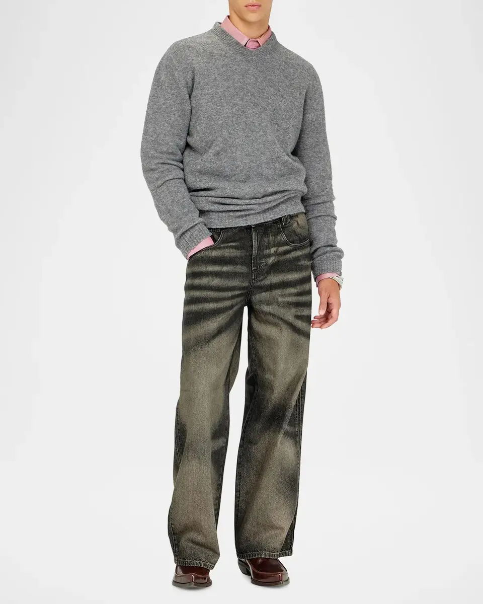 Diesel Men's Wool-Blend V-Neck Sweater | Thumbnail 2 Diesel Men's Wool-Blend V-Neck Sweater | Thumbnail 2