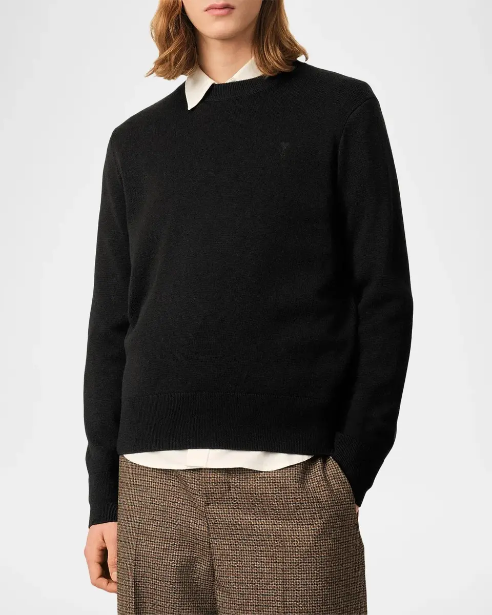 AMI PARIS Men's Merino Wool Ami De Coeur Sweater | Thumbnail 4 AMI PARIS Men's Merino Wool Ami De Coeur Sweater | Thumbnail 4