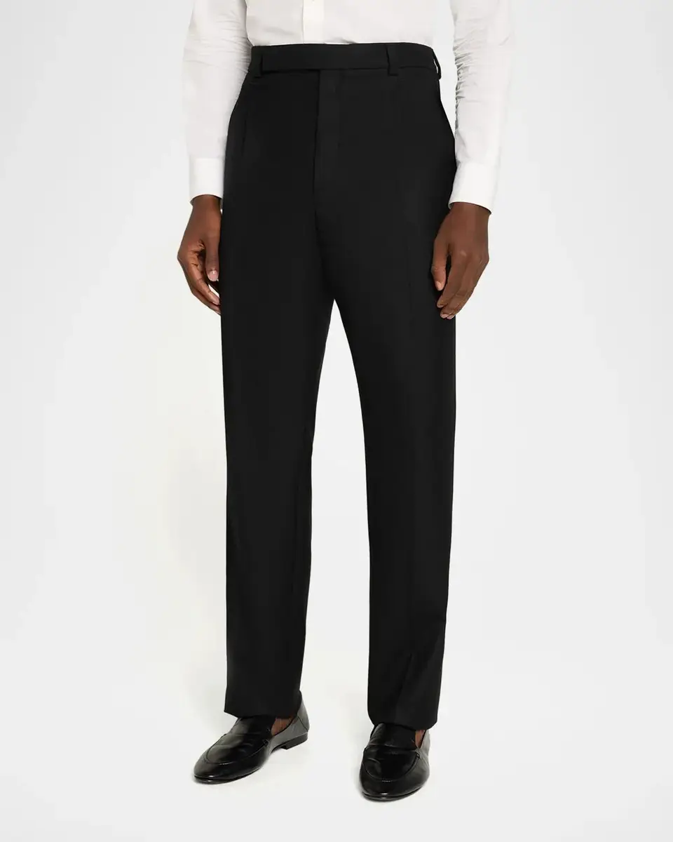 Saint Laurent Men's Pleated Wool Trousers | Thumbnail 4