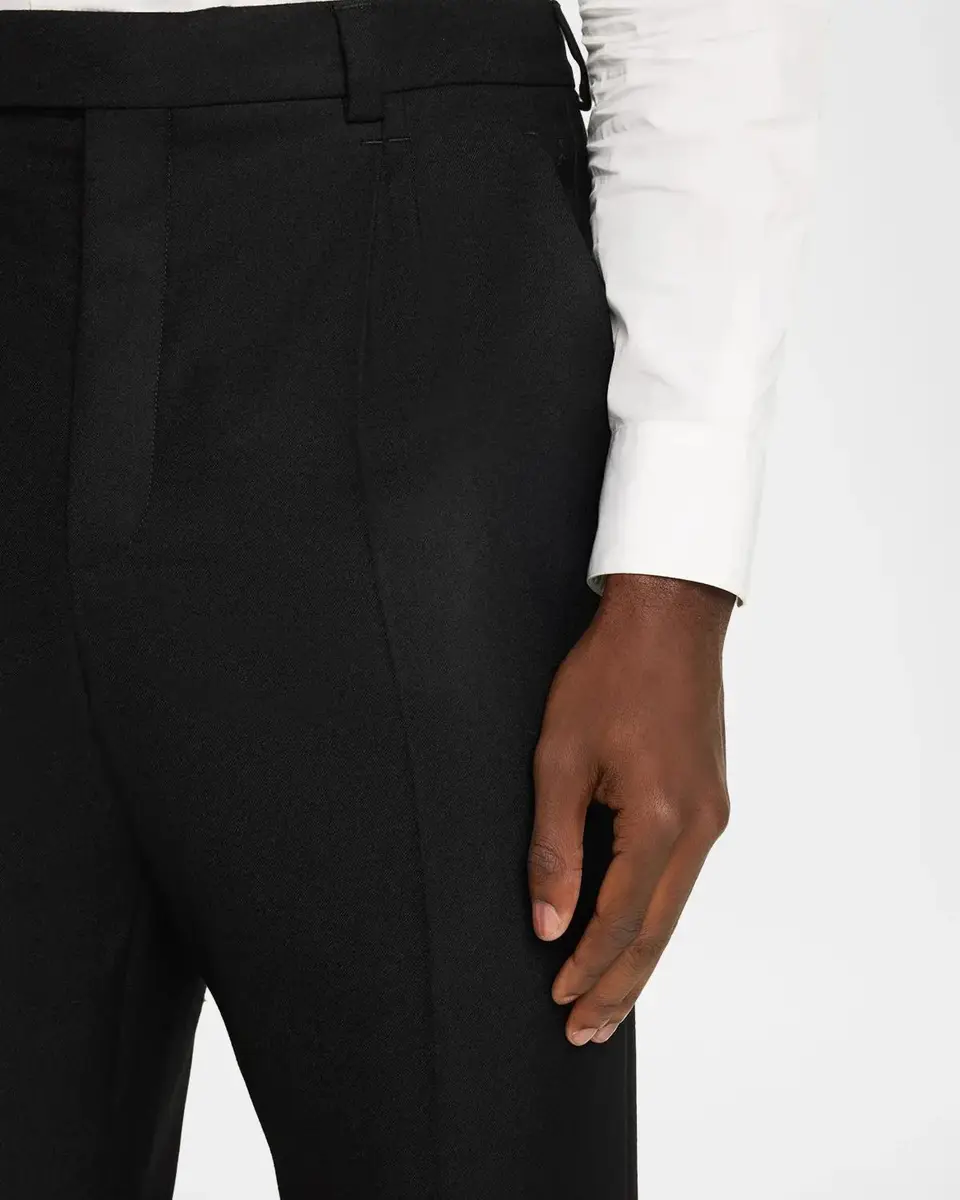 Saint Laurent Men's Pleated Wool Trousers | Thumbnail 5