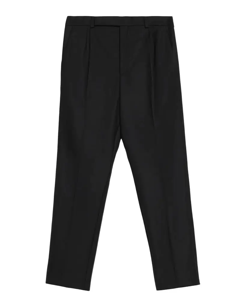 Saint Laurent Men's Pleated Wool Trousers