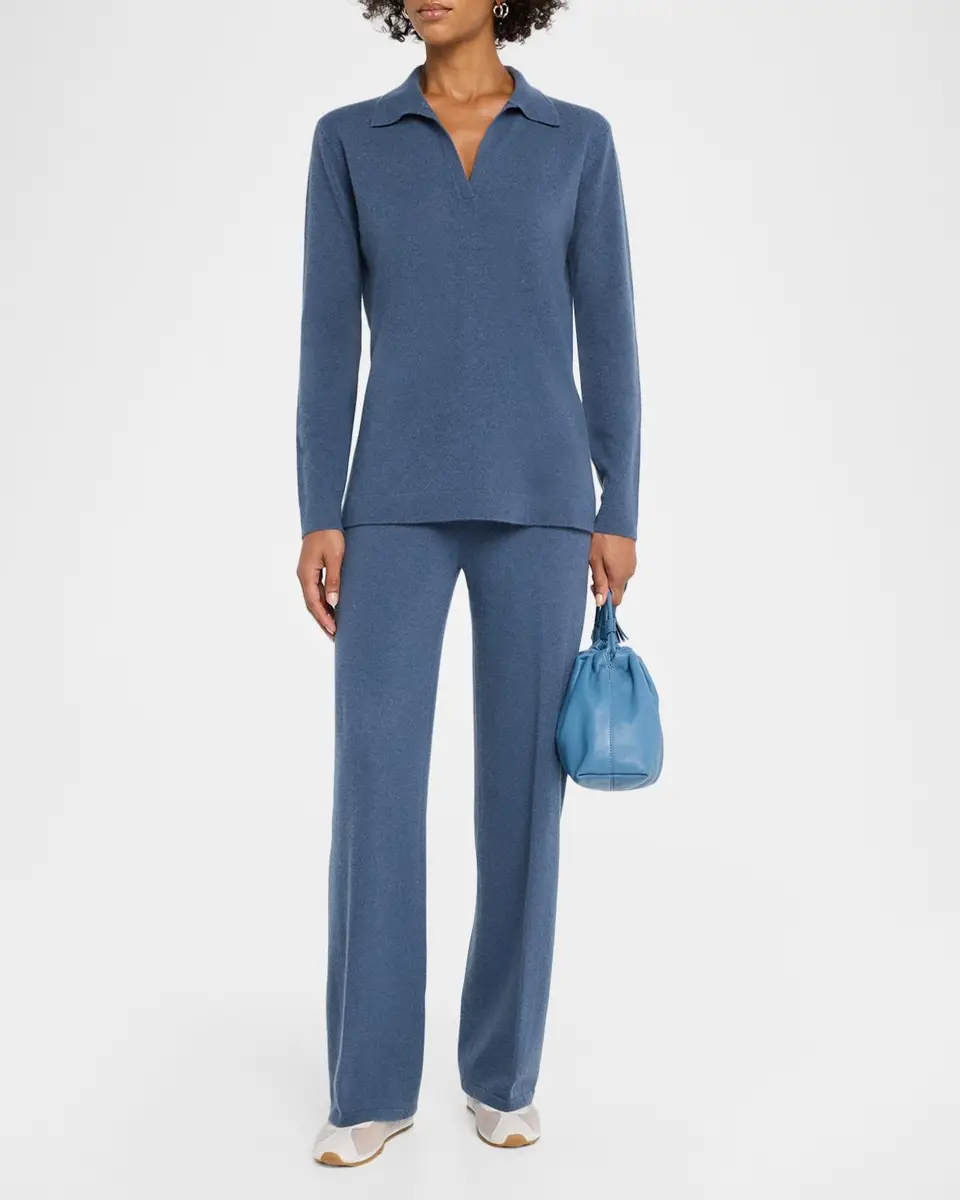 Neiman Marcus Cashmere Collection Cashmere Johnny-Collar Sweater | Thumbnail 2 Neiman Marcus Cashmere Collection Cashmere Johnny-Collar Sweater | Thumbnail 2