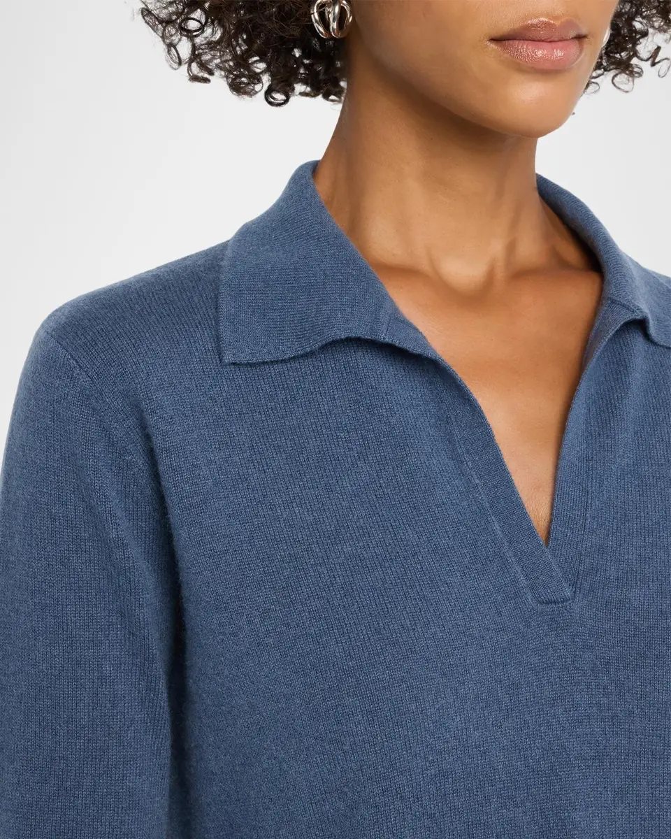 Neiman Marcus Cashmere Collection Cashmere Johnny-Collar Sweater | Thumbnail 5 Neiman Marcus Cashmere Collection Cashmere Johnny-Collar Sweater | Thumbnail 5