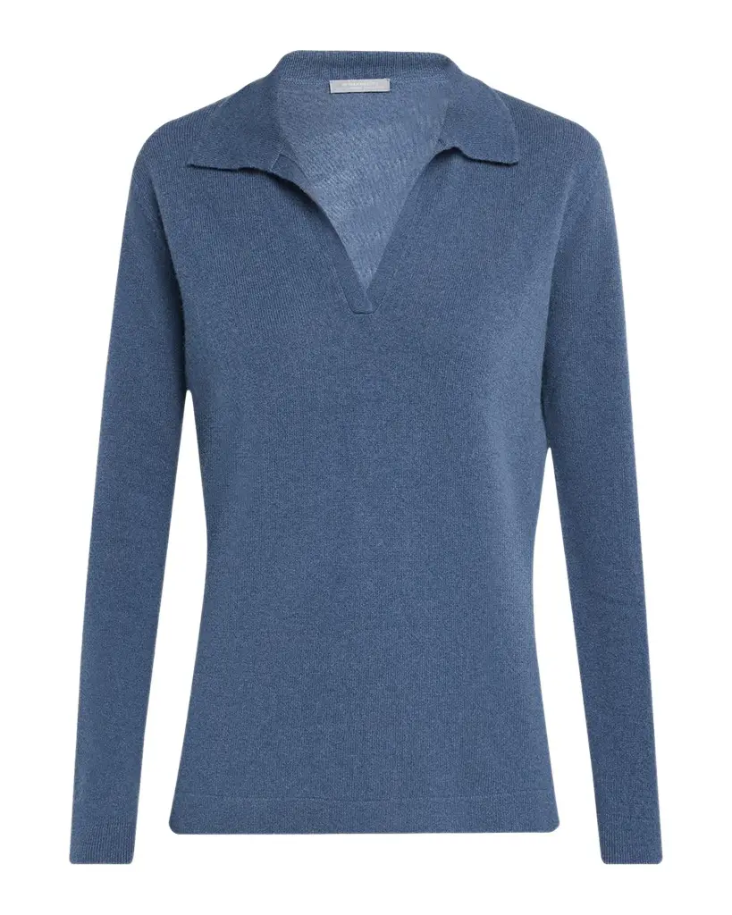 Cashmere Johnny-Collar Sweater Cashmere Johnny-Collar Sweater