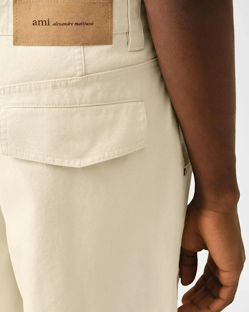AMI PARIS Men's Cotton Canvas Straight-Leg Cargo Pants | Thumbnail 5 AMI PARIS Men's Cotton Canvas Straight-Leg Cargo Pants | Thumbnail 5