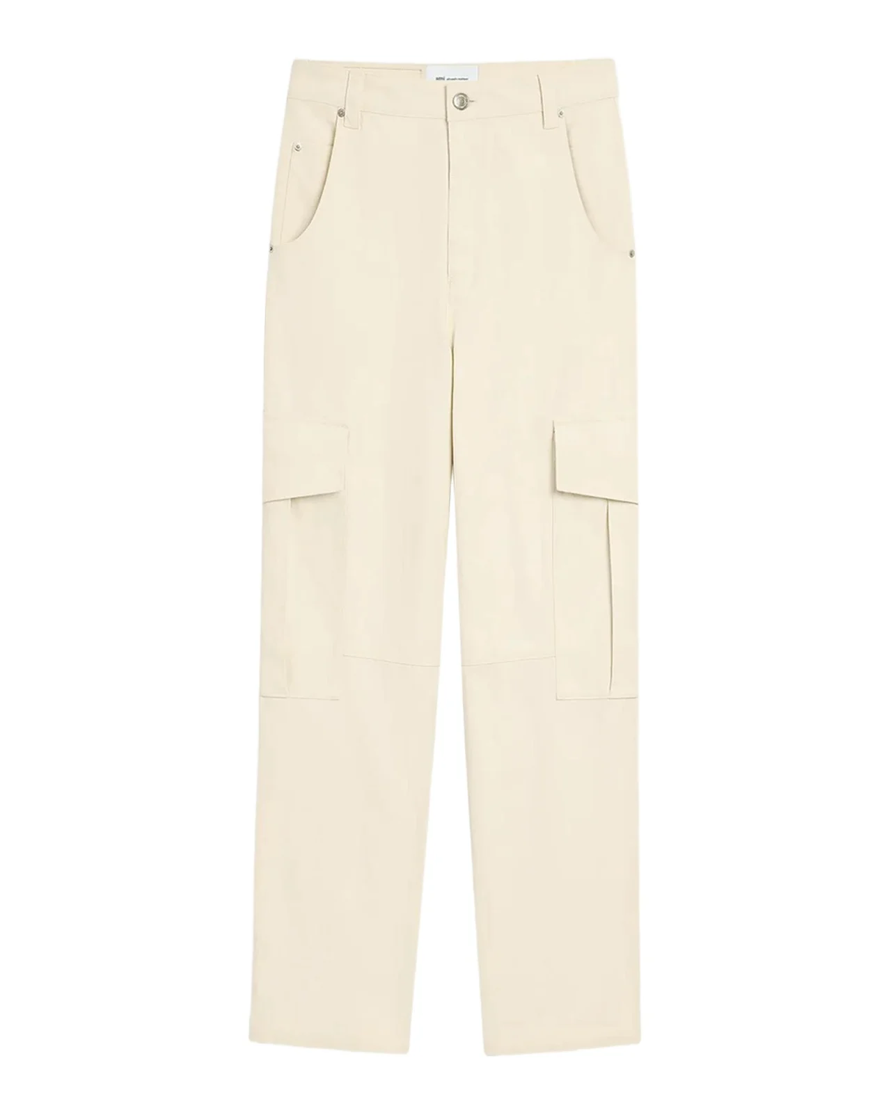 AMI PARIS Men's Cotton Canvas Straight-Leg Cargo Pants
