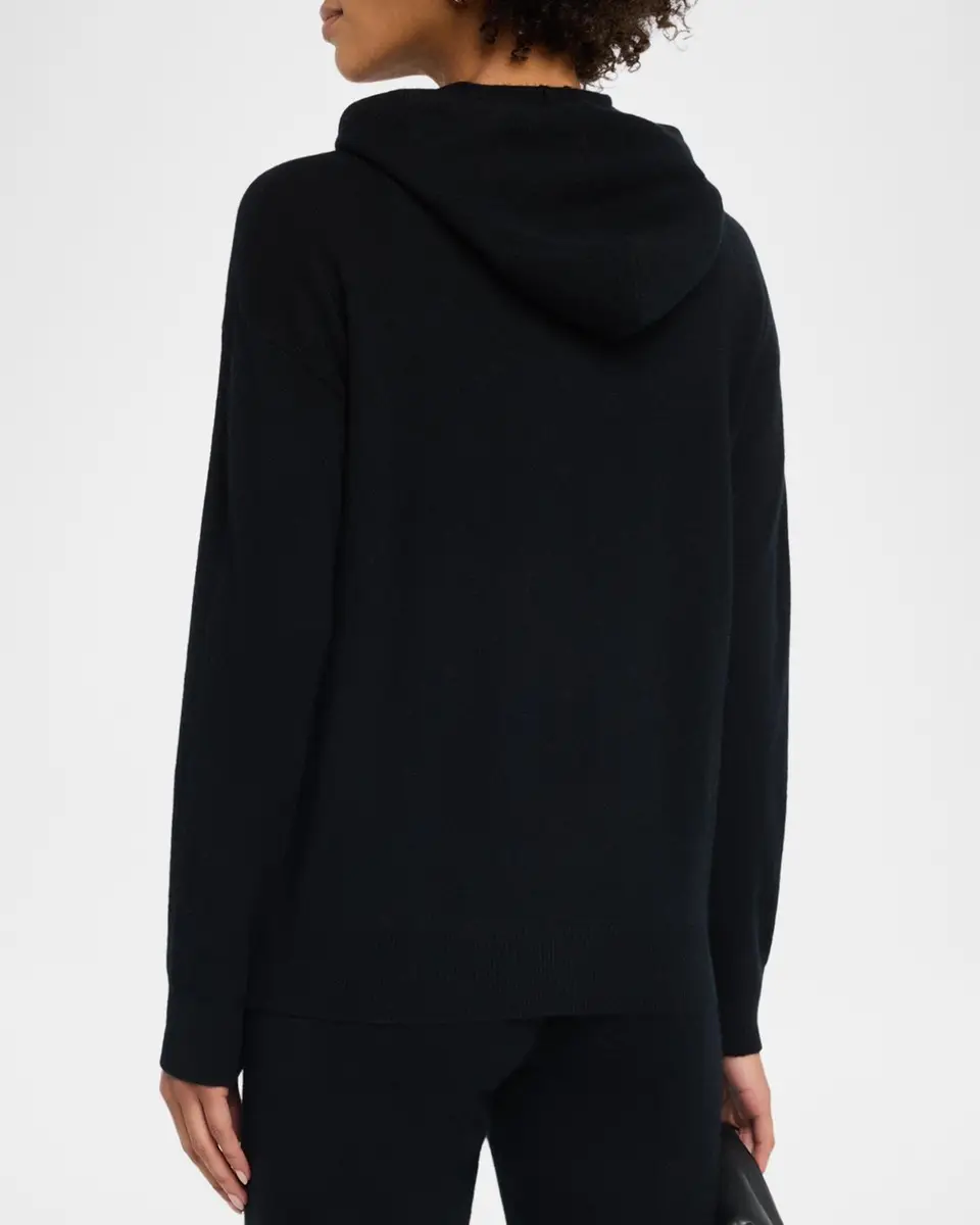 Neiman Marcus Cashmere Collection Cashmere Zip-Front Hoodie | Thumbnail 3 Neiman Marcus Cashmere Collection Cashmere Zip-Front Hoodie | Thumbnail 3