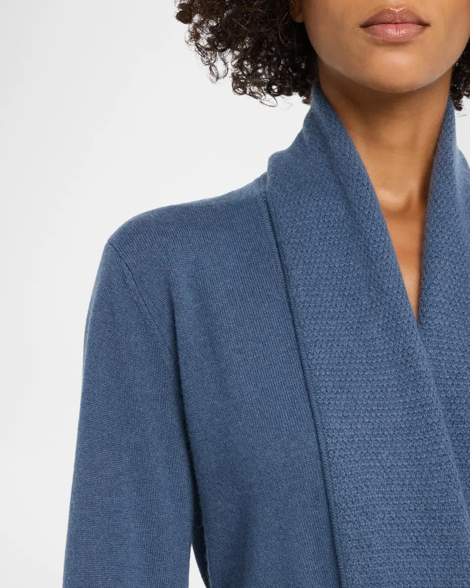 Neiman Marcus Cashmere Collection Cashmere Waffle Shawl-Collar Robe | Thumbnail 5 Neiman Marcus Cashmere Collection Cashmere Waffle Shawl-Collar Robe | Thumbnail 5
