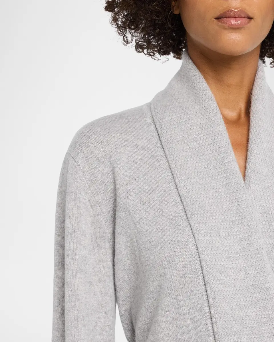 Neiman Marcus Cashmere Collection Cashmere Waffle Shawl-Collar Robe | Thumbnail 5 Neiman Marcus Cashmere Collection Cashmere Waffle Shawl-Collar Robe | Thumbnail 5
