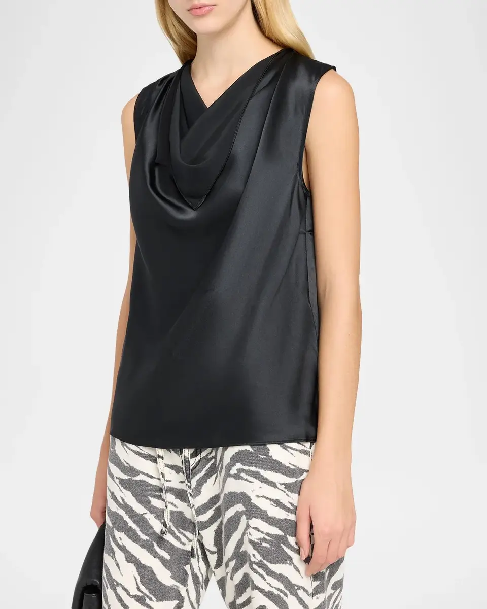 rag & bone Vinnie Silk Cowl-Neck Top | Thumbnail 4