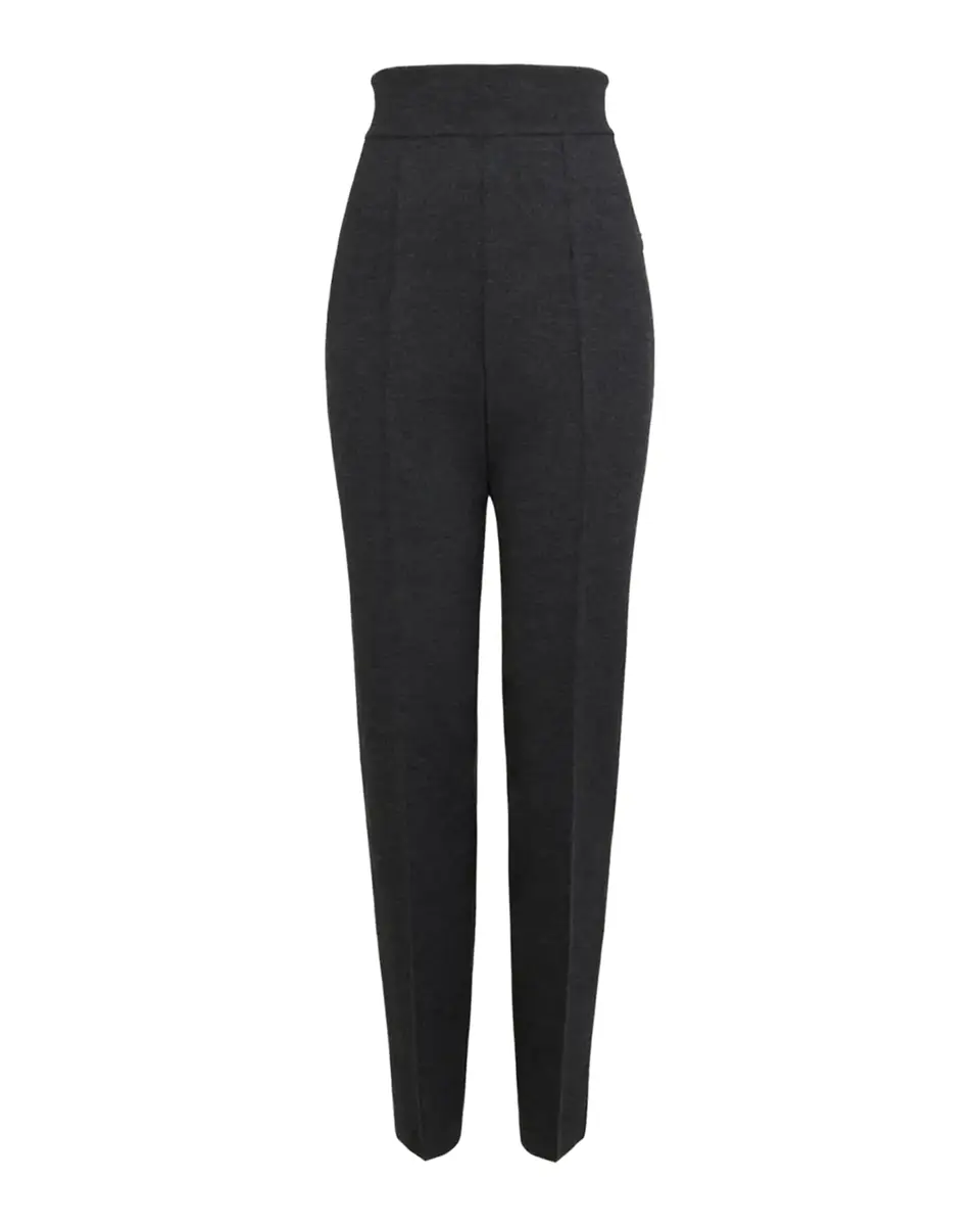 Alaïa High-Rise Wool Knit Tapered-Leg Pants | Thumbnail 2
