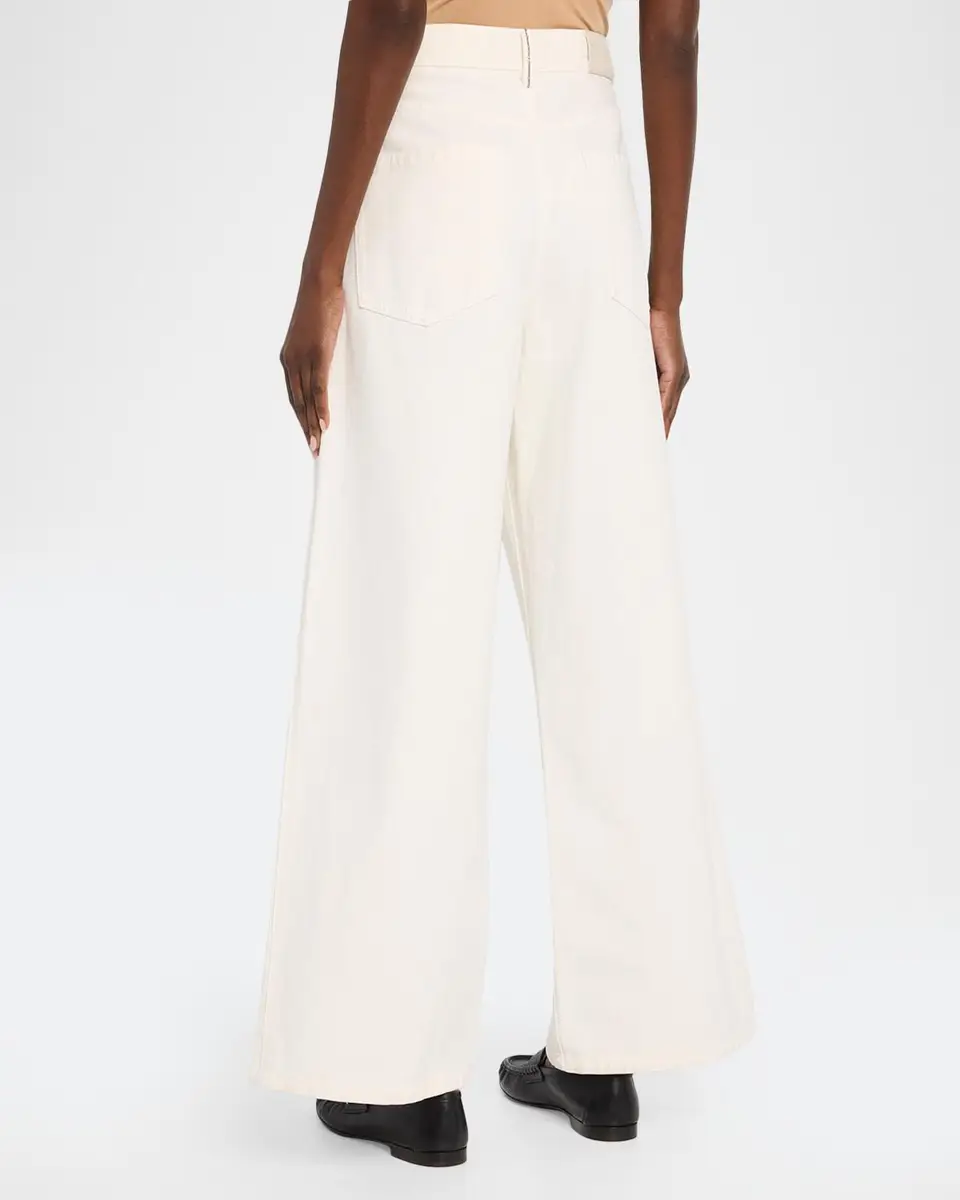 Brunello Cucinelli Authentic Denim Relaxed Wide-Leg Jeans With Monili | Thumbnail 3 Brunello Cucinelli Authentic Denim Relaxed Wide-Leg Jeans With Monili | Thumbnail 3