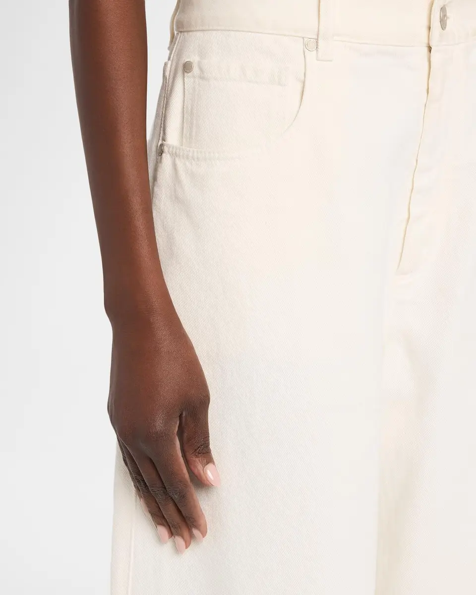 Brunello Cucinelli Authentic Denim Relaxed Wide-Leg Jeans With Monili | Thumbnail 5 Brunello Cucinelli Authentic Denim Relaxed Wide-Leg Jeans With Monili | Thumbnail 5