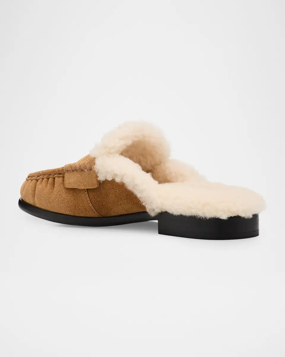 rag & bone Carter Shearling-Lined Suede Loafer Mules | Thumbnail 2 rag & bone Carter Shearling-Lined Suede Loafer Mules | Thumbnail 2