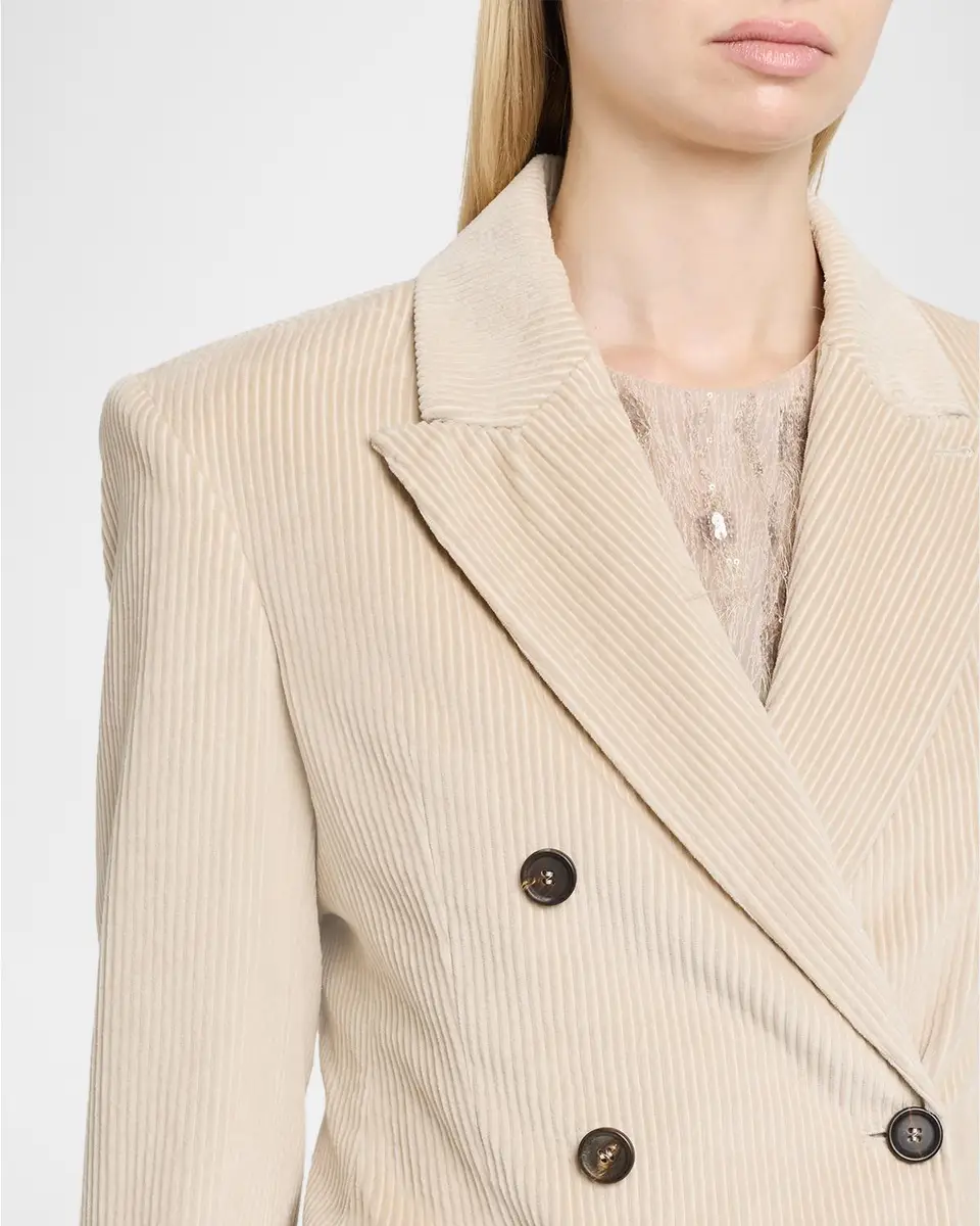 Brunello Cucinelli Cotton Corduroy Double-Breasted Jacket | Thumbnail 5 Brunello Cucinelli Cotton Corduroy Double-Breasted Jacket | Thumbnail 5