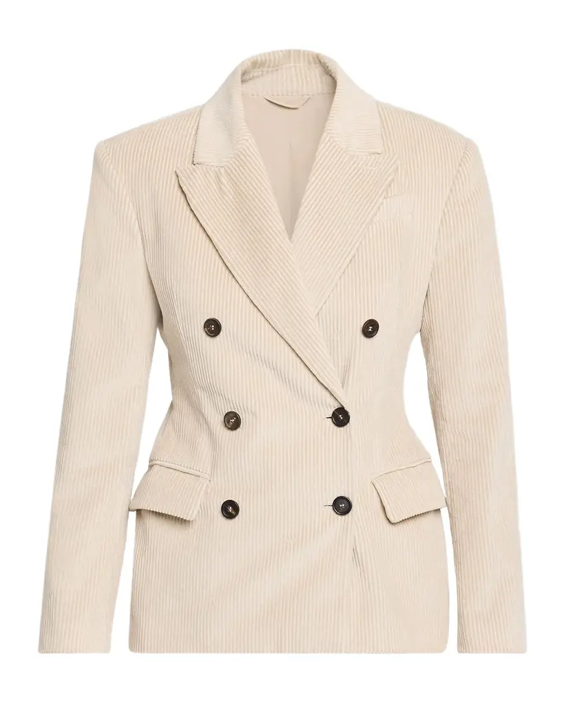 Cotton Corduroy Double-Breasted Jacket