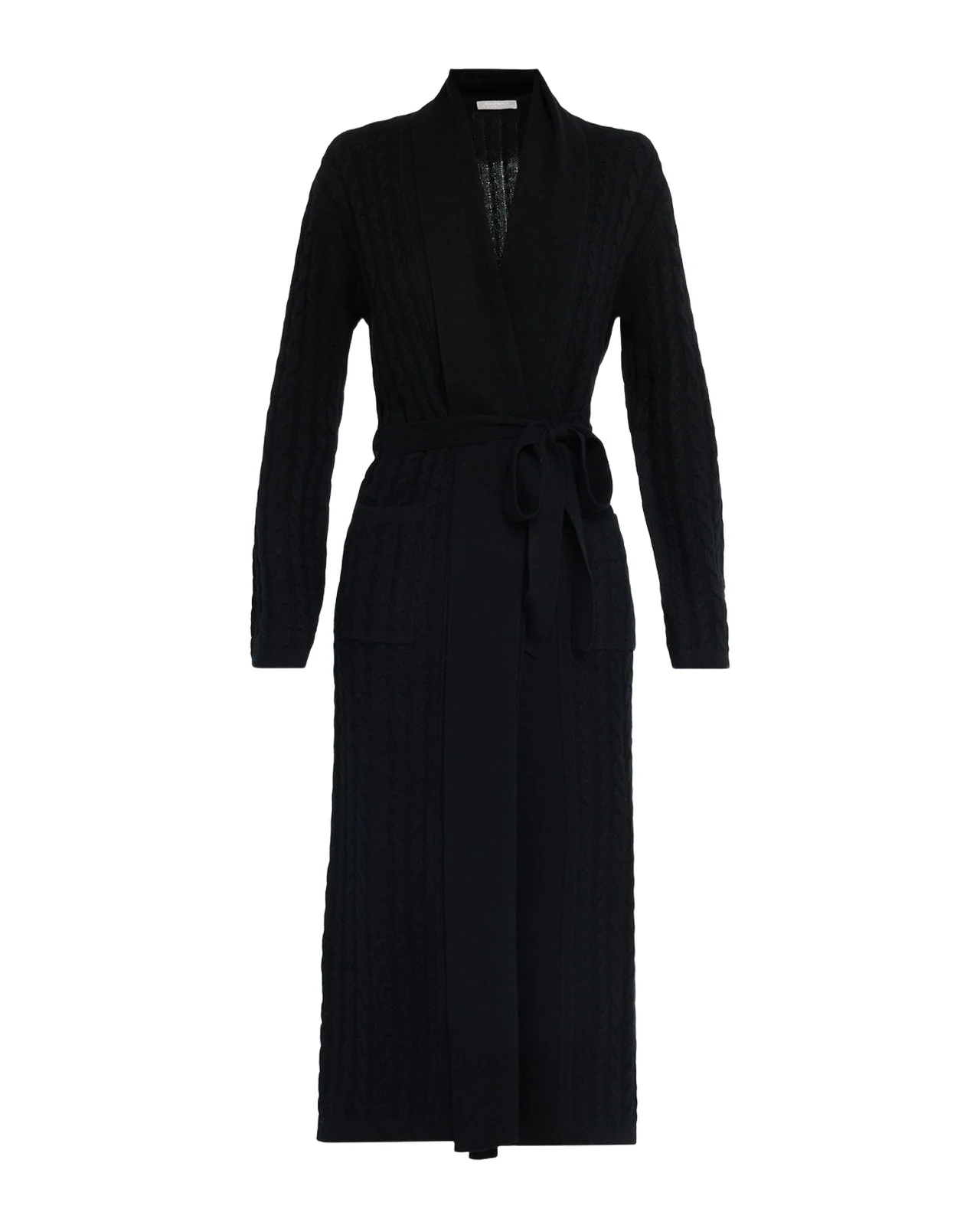Neiman Marcus Cashmere Collection Cashmere Cable-Knit Robe