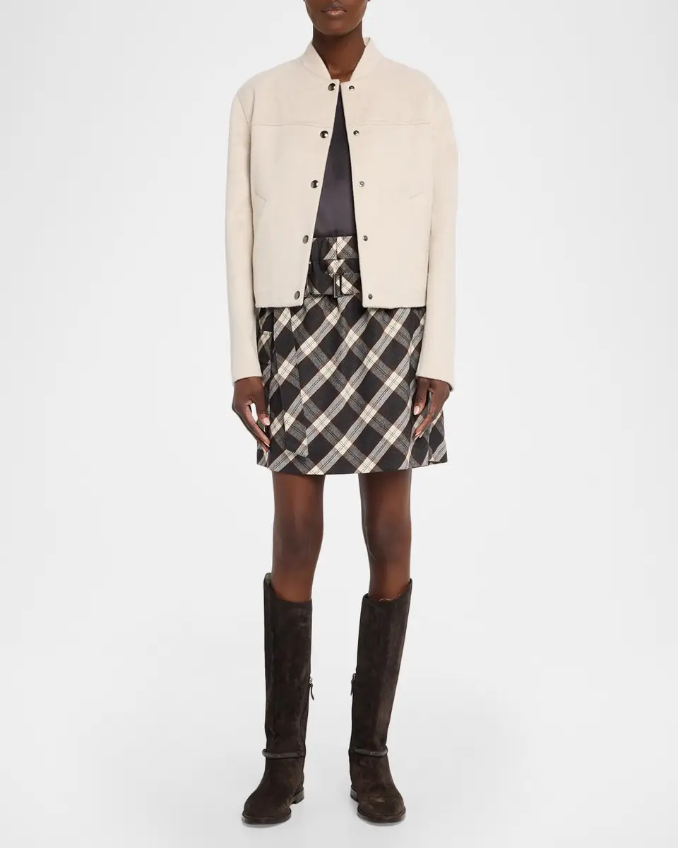 Brunello Cucinelli Monili Trim Stretch Satin Cap-Sleeve Shirt | Thumbnail 2 Brunello Cucinelli Monili Trim Stretch Satin Cap-Sleeve Shirt | Thumbnail 2
