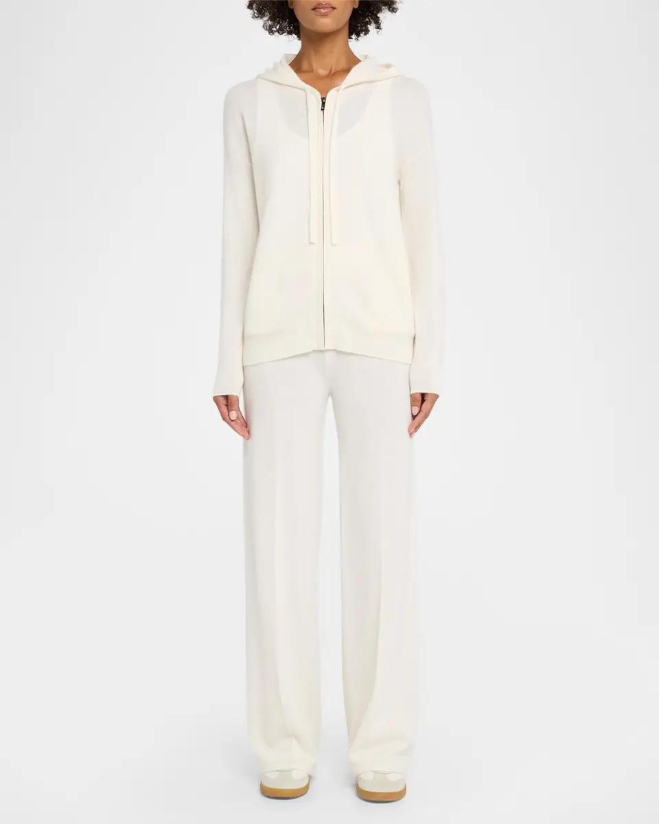 Neiman Marcus Cashmere Collection Cashmere Zip-Front Hoodie | Thumbnail 2 Neiman Marcus Cashmere Collection Cashmere Zip-Front Hoodie | Thumbnail 2