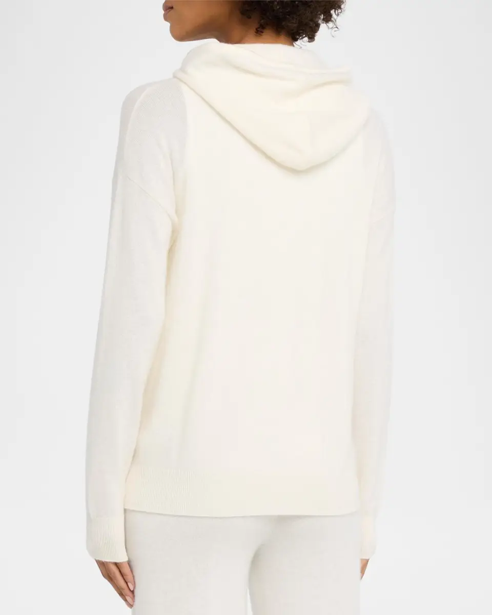 Neiman Marcus Cashmere Collection Cashmere Zip-Front Hoodie | Thumbnail 3 Neiman Marcus Cashmere Collection Cashmere Zip-Front Hoodie | Thumbnail 3
