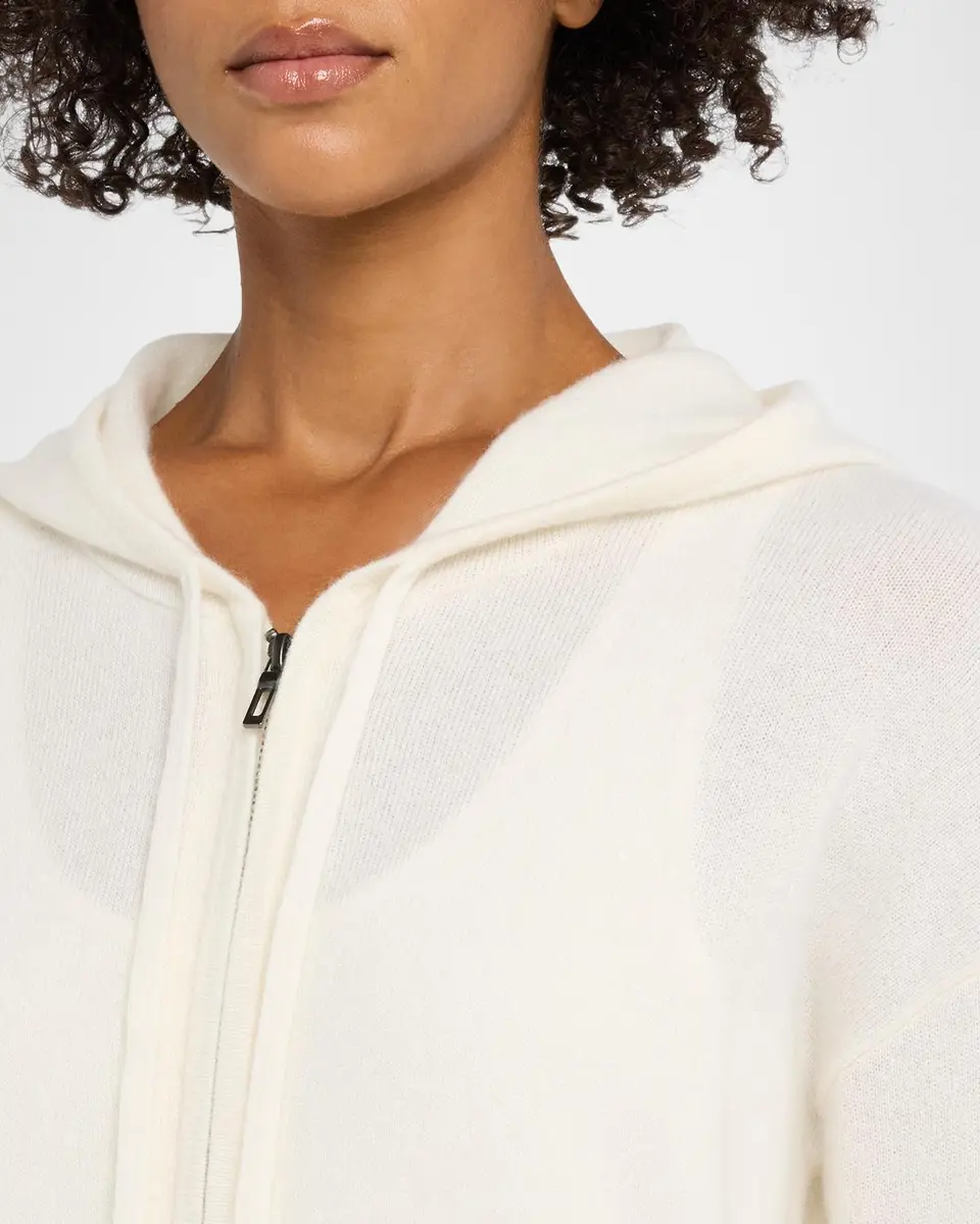 Neiman Marcus Cashmere Collection Cashmere Zip-Front Hoodie | Thumbnail 5 Neiman Marcus Cashmere Collection Cashmere Zip-Front Hoodie | Thumbnail 5