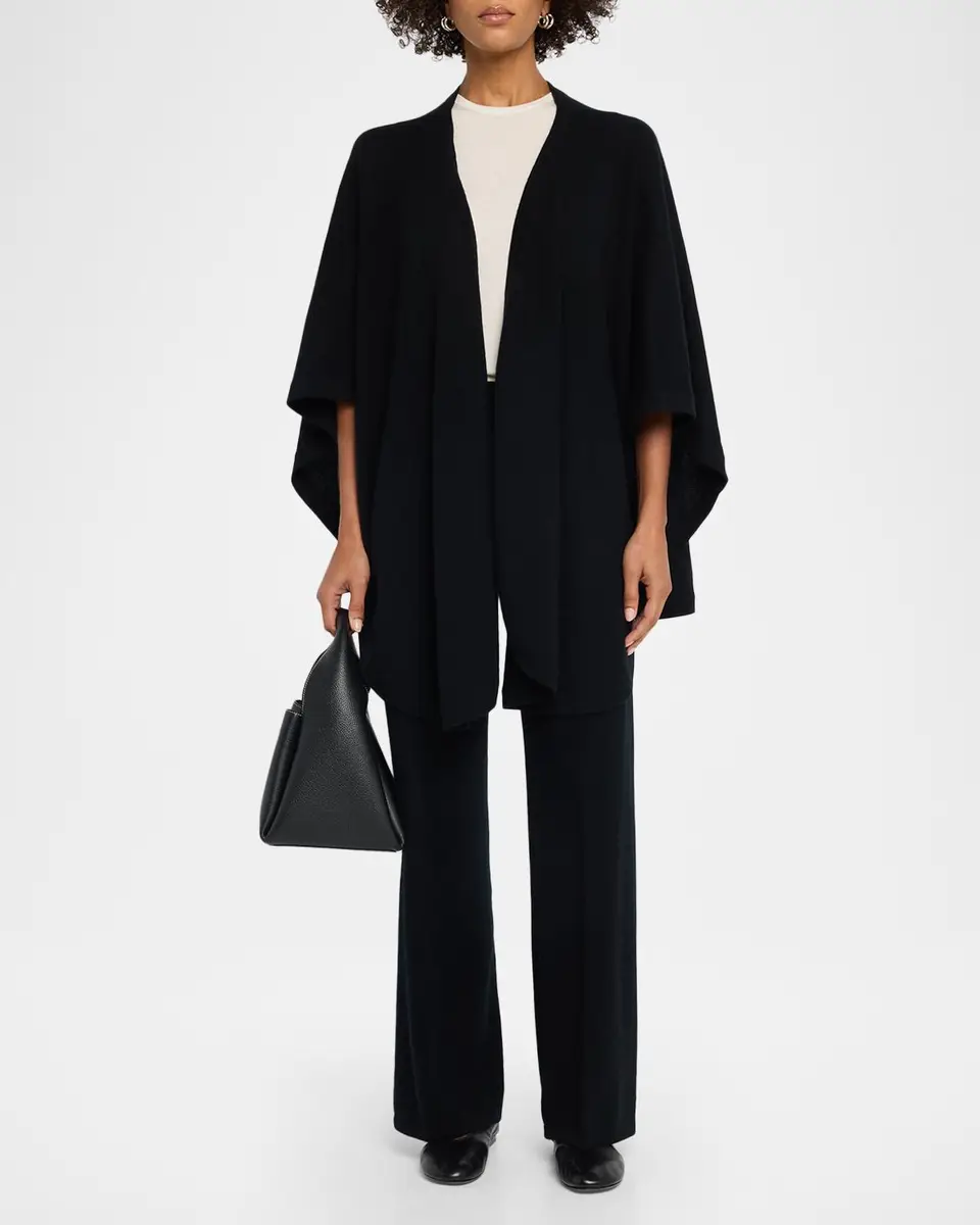 Neiman Marcus Cashmere Collection Cashmere Open-Front Cape | Thumbnail 2 Neiman Marcus Cashmere Collection Cashmere Open-Front Cape | Thumbnail 2