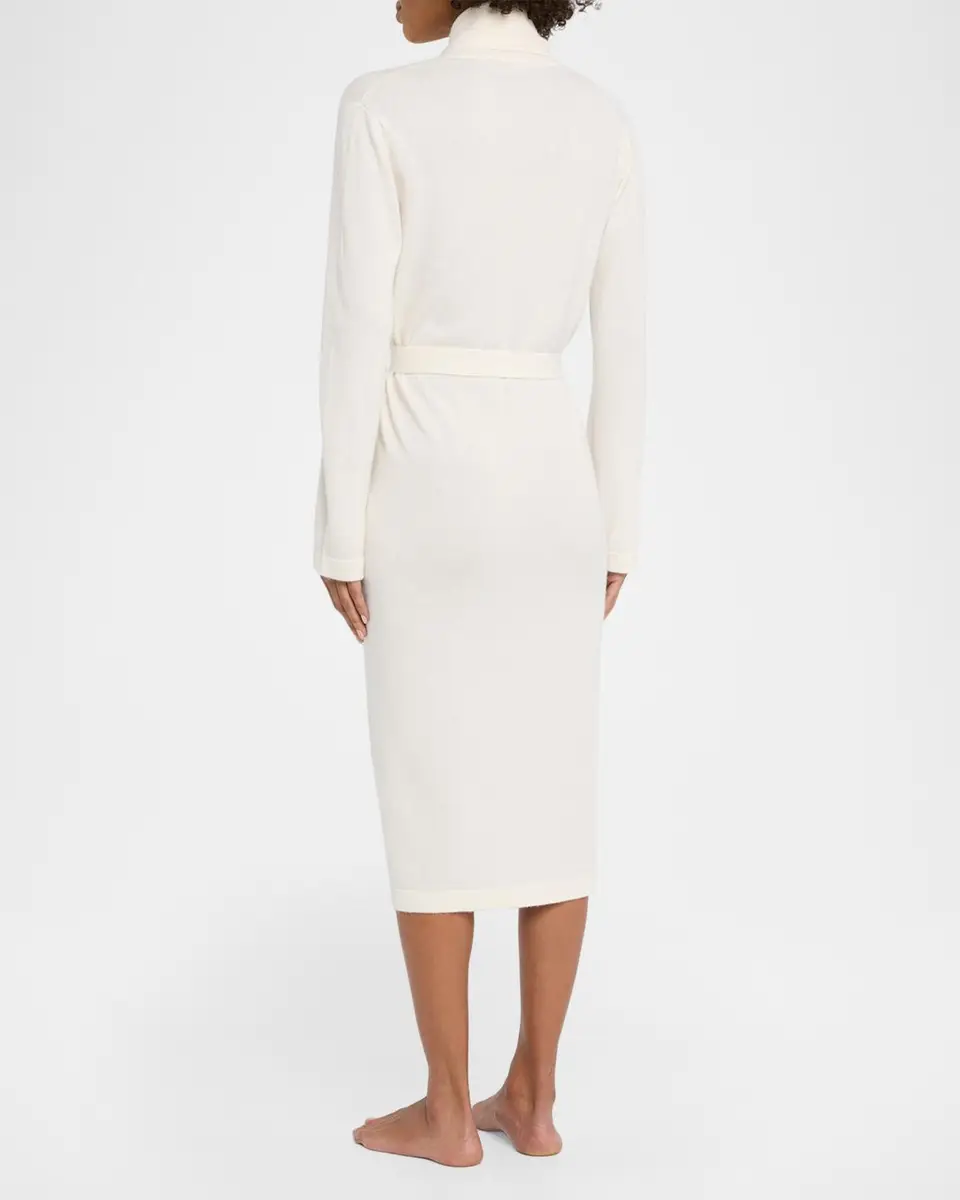 Neiman Marcus Cashmere Collection Cashmere Waffle Shawl-Collar Robe | Thumbnail 3 Neiman Marcus Cashmere Collection Cashmere Waffle Shawl-Collar Robe | Thumbnail 3