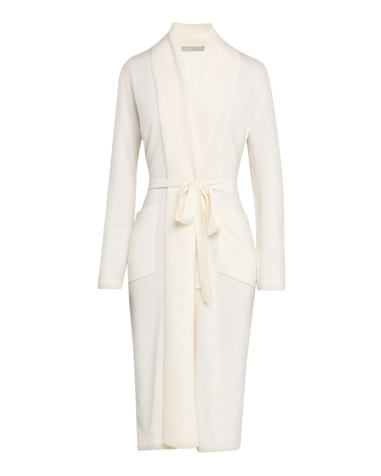 Cashmere Waffle Shawl-Collar Robe