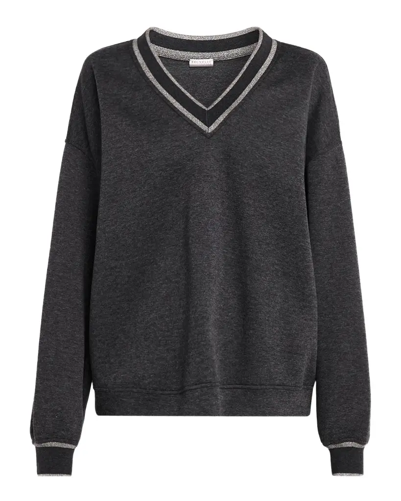 Cashmere-Cotton V-Neck Sweater Cashmere-Cotton V-Neck Sweater